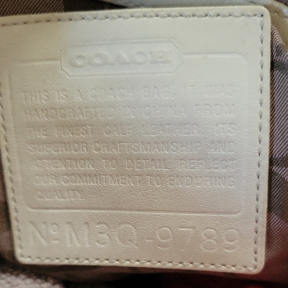 Coach Black Patent Leather Tote with Embossed Leather Tag